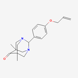 molecular formula C19H24N2O2 B3749792 2-[4-(allyloxy)phenyl]-5,7-dimethyl-1,3-diazatricyclo[3.3.1.1~3,7~]decan-6-one 