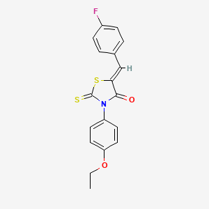 molecular formula C18H14FNO2S2 B3749796 3-(4-ethoxyphenyl)-5-(4-fluorobenzylidene)-2-thioxo-1,3-thiazolidin-4-one 