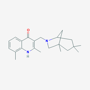 molecular formula C22H30N2O B374980 2,8-Dimethyl-3-[(1,3,3-trimethyl-6-azabicyclo[3.2.1]oct-6-yl)methyl]-4-quinolinol CAS No. 347364-83-4
