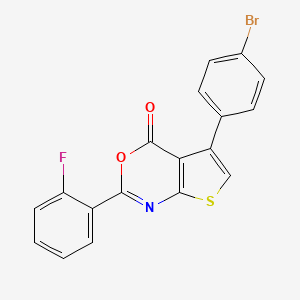 molecular formula C18H9BrFNO2S B3749807 5-(4-bromophenyl)-2-(2-fluorophenyl)-4H-thieno[2,3-d][1,3]oxazin-4-one 
