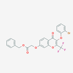 benzyl {[3-(2-bromophenoxy)-4-oxo-2-(trifluoromethyl)-4H-chromen-7-yl]oxy}acetate
