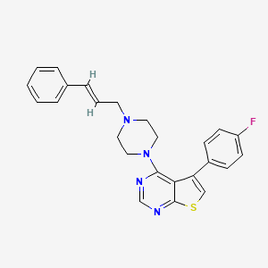 molecular formula C25H23FN4S B3749815 5-(4-fluorophenyl)-4-[4-(3-phenyl-2-propen-1-yl)-1-piperazinyl]thieno[2,3-d]pyrimidine 