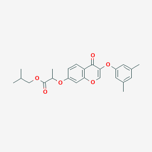 molecular formula C24H26O6 B374982 isobutyl 2-{[3-(3,5-dimethylphenoxy)-4-oxo-4H-chromen-7-yl]oxy}propanoate 