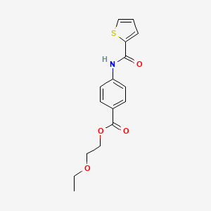 molecular formula C16H17NO4S B3749825 2-ethoxyethyl 4-[(2-thienylcarbonyl)amino]benzoate 