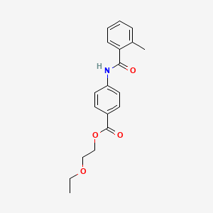 molecular formula C19H21NO4 B3749829 2-ethoxyethyl 4-[(2-methylbenzoyl)amino]benzoate 