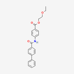 molecular formula C24H23NO4 B3749833 2-ethoxyethyl 4-[(4-biphenylylcarbonyl)amino]benzoate 