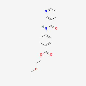 molecular formula C17H18N2O4 B3749843 2-ethoxyethyl 4-[(3-pyridinylcarbonyl)amino]benzoate 