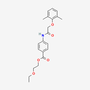 molecular formula C21H25NO5 B3749856 2-ethoxyethyl 4-{[(2,6-dimethylphenoxy)acetyl]amino}benzoate 