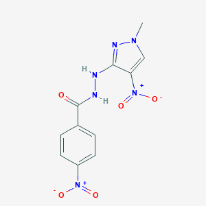 4-nitro-N'-{4-nitro-1-methyl-1H-pyrazol-3-yl}benzohydrazide