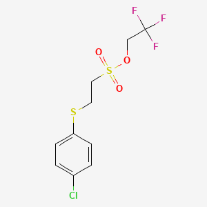 molecular formula C10H10ClF3O3S2 B3749887 2,2,2-trifluoroethyl 2-[(4-chlorophenyl)thio]ethanesulfonate 
