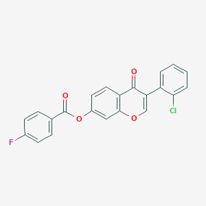 3-(2-chlorophenyl)-4-oxo-4H-chromen-7-yl 4-fluorobenzoate