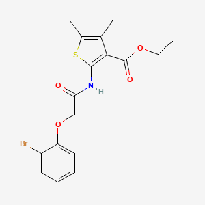 molecular formula C17H18BrNO4S B3749969 ethyl 2-{[(2-bromophenoxy)acetyl]amino}-4,5-dimethyl-3-thiophenecarboxylate 