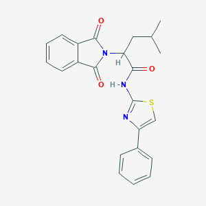 molecular formula C23H21N3O3S B374999 2-(1,3-dioxo-1,3-dihydro-2H-isoindol-2-yl)-4-methyl-N-(4-phenyl-1,3-thiazol-2-yl)pentanamide CAS No. 384801-03-0