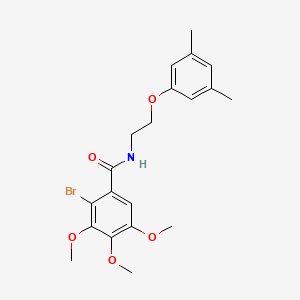 molecular formula C20H24BrNO5 B3749995 2-bromo-N-[2-(3,5-dimethylphenoxy)ethyl]-3,4,5-trimethoxybenzamide 