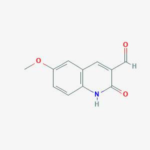 molecular formula C11H9NO3 B037500 2-羟基-6-甲氧基喹啉-3-甲醛 CAS No. 123990-78-3