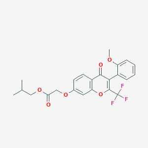 molecular formula C23H21F3O6 B375001 isobutyl {[3-(2-methoxyphenyl)-4-oxo-2-(trifluoromethyl)-4H-chromen-7-yl]oxy}acetate CAS No. 316127-20-5