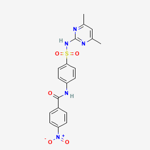 molecular formula C19H17N5O5S B3750032 N-(4-{[(4,6-dimethyl-2-pyrimidinyl)amino]sulfonyl}phenyl)-4-nitrobenzamide 