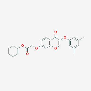 molecular formula C25H26O6 B375005 cyclohexyl {[3-(3,5-dimethylphenoxy)-4-oxo-4H-chromen-7-yl]oxy}acetate 
