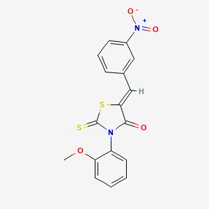 molecular formula C17H12N2O4S2 B3750053 3-(2-methoxyphenyl)-5-(3-nitrobenzylidene)-2-thioxo-1,3-thiazolidin-4-one 