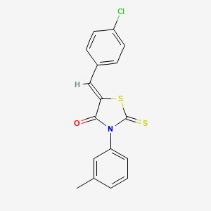 molecular formula C17H12ClNOS2 B3750070 5-(4-chlorobenzylidene)-3-(3-methylphenyl)-2-thioxo-1,3-thiazolidin-4-one 