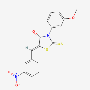 molecular formula C17H12N2O4S2 B3750093 3-(3-methoxyphenyl)-5-(3-nitrobenzylidene)-2-thioxo-1,3-thiazolidin-4-one 