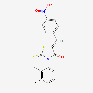 molecular formula C18H14N2O3S2 B3750105 3-(2,3-dimethylphenyl)-5-(4-nitrobenzylidene)-2-thioxo-1,3-thiazolidin-4-one 