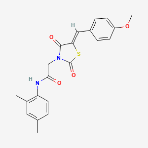 molecular formula C21H20N2O4S B3750107 N-(2,4-dimethylphenyl)-2-[5-(4-methoxybenzylidene)-2,4-dioxo-1,3-thiazolidin-3-yl]acetamide 