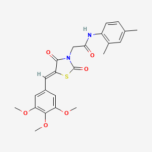 molecular formula C23H24N2O6S B3750110 N-(2,4-dimethylphenyl)-2-[2,4-dioxo-5-(3,4,5-trimethoxybenzylidene)-1,3-thiazolidin-3-yl]acetamide 