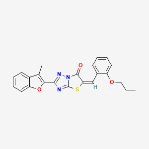 molecular formula C23H19N3O3S B3750115 2-(3-methyl-1-benzofuran-2-yl)-5-(2-propoxybenzylidene)[1,3]thiazolo[3,2-b][1,2,4]triazol-6(5H)-one 