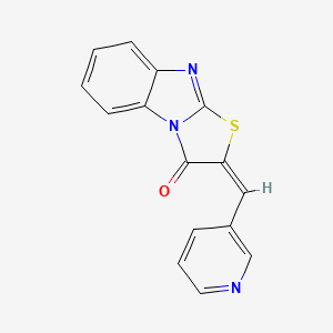 molecular formula C15H9N3OS B3750151 2-(3-pyridinylmethylene)[1,3]thiazolo[3,2-a]benzimidazol-3(2H)-one 