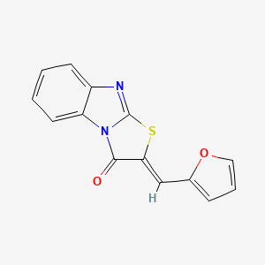 molecular formula C14H8N2O2S B3750157 2-(2-furylmethylene)[1,3]thiazolo[3,2-a]benzimidazol-3(2H)-one 
