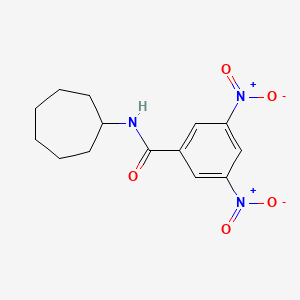 molecular formula C14H17N3O5 B3750174 N-cycloheptyl-3,5-dinitrobenzamide 