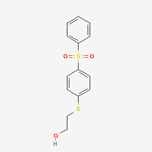 molecular formula C14H14O3S2 B3750190 2-{[4-(phenylsulfonyl)phenyl]thio}ethanol 