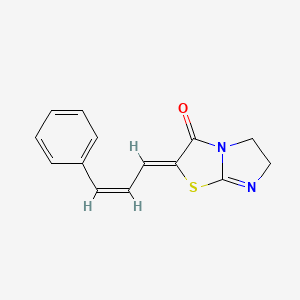 molecular formula C14H12N2OS B3750211 2-(3-phenyl-2-propen-1-ylidene)-5,6-dihydroimidazo[2,1-b][1,3]thiazol-3(2H)-one 