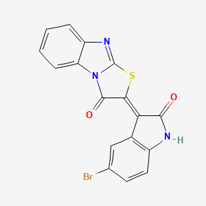 molecular formula C17H8BrN3O2S B3750212 2-(5-bromo-2-oxo-1,2-dihydro-3H-indol-3-ylidene)[1,3]thiazolo[3,2-a]benzimidazol-3(2H)-one 