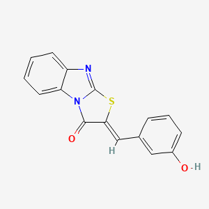 molecular formula C16H10N2O2S B3750219 2-(3-hydroxybenzylidene)[1,3]thiazolo[3,2-a]benzimidazol-3(2H)-one 
