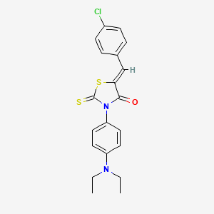 molecular formula C20H19ClN2OS2 B3750223 5-(4-chlorobenzylidene)-3-[4-(diethylamino)phenyl]-2-thioxo-1,3-thiazolidin-4-one 