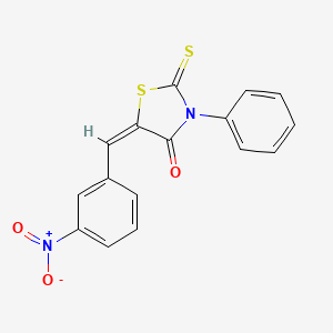 molecular formula C16H10N2O3S2 B3750258 5-(3-nitrobenzylidene)-3-phenyl-2-thioxo-1,3-thiazolidin-4-one 