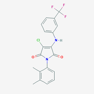 molecular formula C19H14ClF3N2O2 B375027 3-chloro-1-(2,3-dimethylphenyl)-4-[3-(trifluoromethyl)anilino]-1H-pyrrole-2,5-dione CAS No. 384356-01-8
