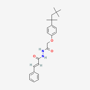 molecular formula C25H32N2O3 B3750275 3-phenyl-N'-{[4-(1,1,3,3-tetramethylbutyl)phenoxy]acetyl}acrylohydrazide 