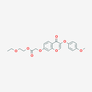 2-ethoxyethyl {[3-(4-methoxyphenoxy)-4-oxo-4H-chromen-7-yl]oxy}acetate