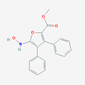 molecular formula C18H15NO4 B037503 Methyl 3,4-diphenyl-5-hydroxylamino-2-furoate CAS No. 111205-70-0