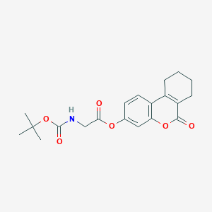 molecular formula C20H23NO6 B3750305 6-oxo-7,8,9,10-tetrahydro-6H-benzo[c]chromen-3-yl N-(tert-butoxycarbonyl)glycinate 