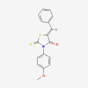 molecular formula C17H13NO2S2 B3750316 5-benzylidene-3-(4-methoxyphenyl)-2-thioxo-1,3-thiazolidin-4-one 