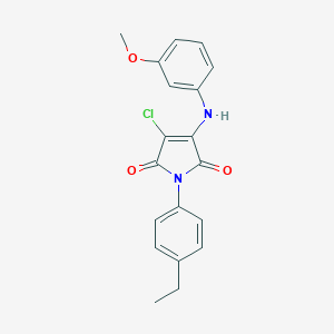 3-chloro-1-(4-ethylphenyl)-4-(3-methoxyanilino)-1H-pyrrole-2,5-dione