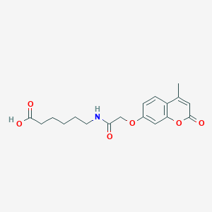 molecular formula C18H21NO6 B3750336 6-({[(4-methyl-2-oxo-2H-chromen-7-yl)oxy]acetyl}amino)hexanoic acid 