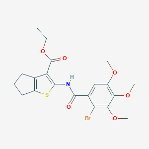 molecular formula C20H22BrNO6S B375034 ethyl 2-[(2-bromo-3,4,5-trimethoxybenzoyl)amino]-5,6-dihydro-4H-cyclopenta[b]thiophene-3-carboxylate 