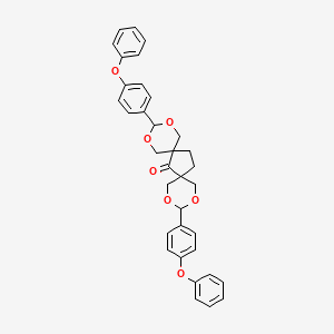 molecular formula C35H32O7 B3750377 3,11-bis(4-phenoxyphenyl)-2,4,10,12-tetraoxadispiro[5.1.5.2]pentadecan-7-one 