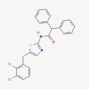 molecular formula C24H18Cl2N2OS B3750384 N-[5-(2,3-dichlorobenzyl)-1,3-thiazol-2-yl]-2,2-diphenylacetamide 