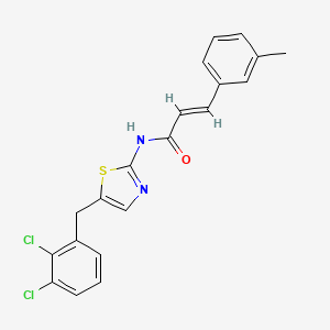 molecular formula C20H16Cl2N2OS B3750399 N-[5-(2,3-dichlorobenzyl)-1,3-thiazol-2-yl]-3-(3-methylphenyl)acrylamide 